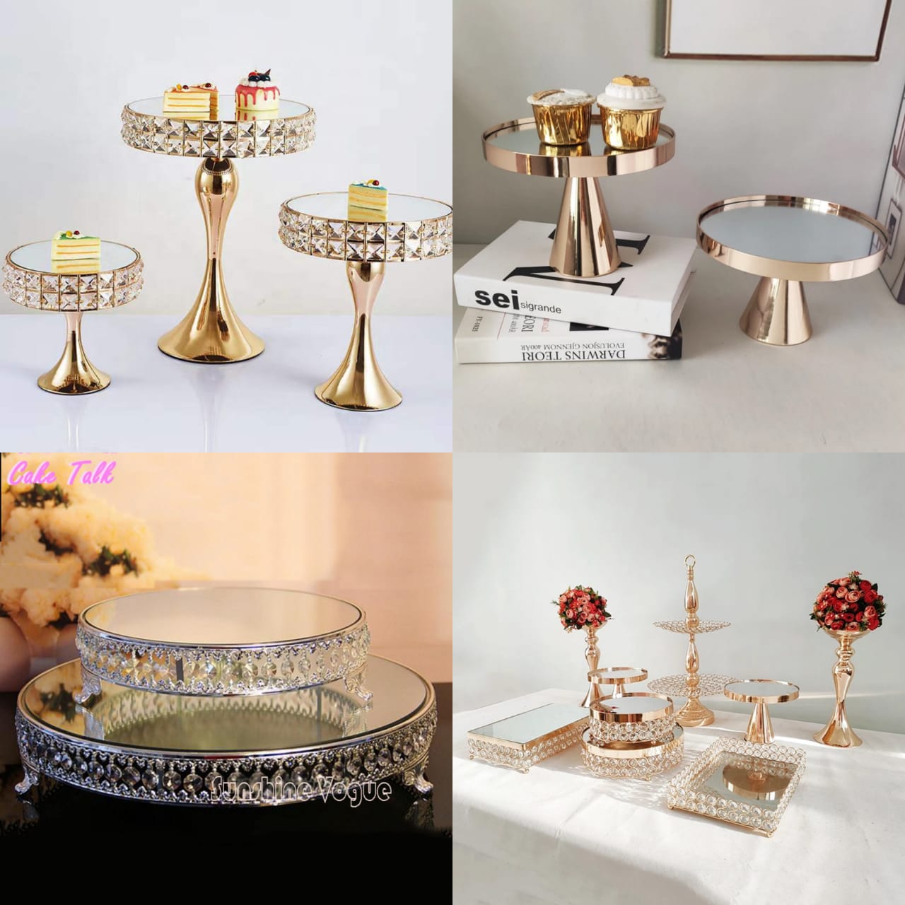 Mirror Top Cake Stands